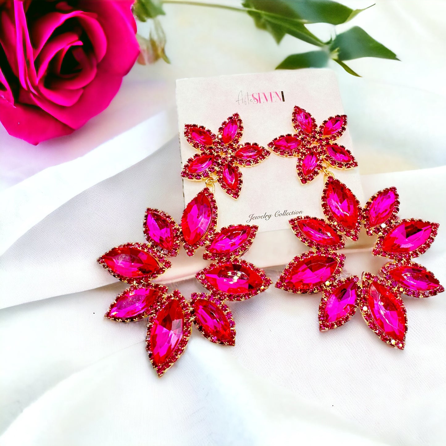 Flower Bloom Statement Earrings