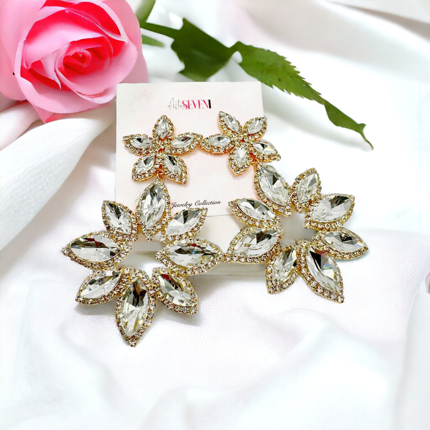 Flower Bloom Statement Earrings